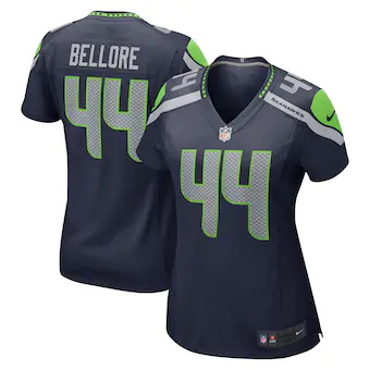 womens nike nick bellore college navy seattle seahawks game